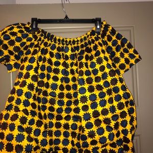 Off the shoulder African Print shirt